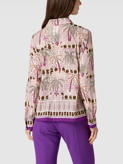 Max Mara Studio Overhemdblouse met all-over motief, model 'ALFIO' Ecru - 5