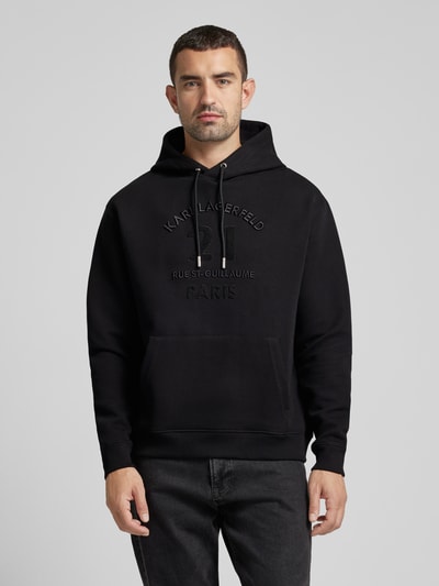 Karl Lagerfeld Hoodie met labelstitching Zwart - 4