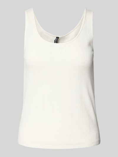 Pieces Regular Fit Tank Top aus Baumwoll-Mix Modell 'FIA' Weiss 2