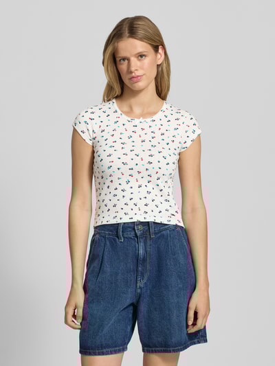 Tommy Jeans T-shirt o kroju slim fit z mieszanki bawełny Écru 4