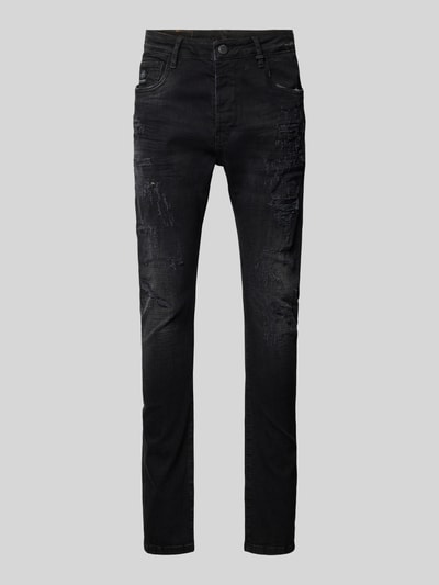 ELIAS RUMELIS Slim Fit Jeans im 5-Pocket-Design Modell 'Noel' Black 2