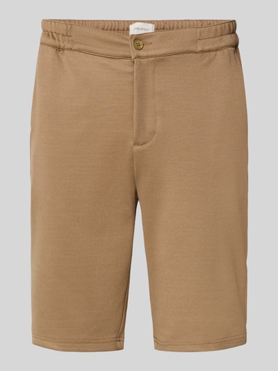 Produktfoto, Regular Fit Bermudas Modell 'ADRIAN' von Blend in Braun, Material-Mix mit Viskose-Anteil, Eingrifftaschen, Bundweite 41 cm, Innenbeinlänge 26 cm, Herren