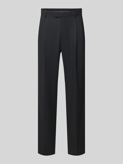 MCNEAL Regular fit pantalon met viscose en persplooien Zwart - 2