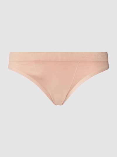 Calvin Klein Underwear String met labelopschrift Beige - 2