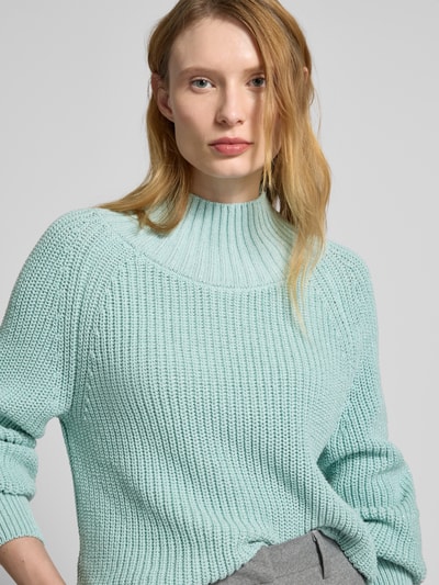 monari Strickpullover mit gerippten Abschlüssen Mint 3