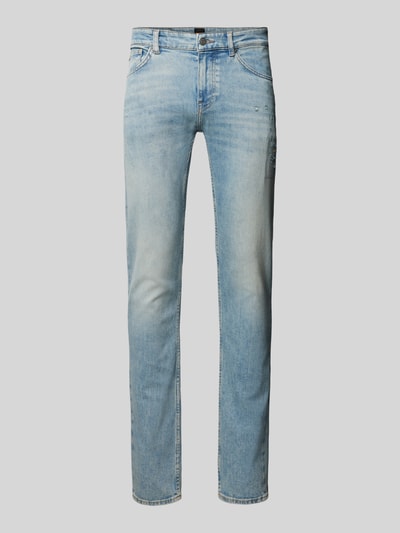 BOSS Orange Slim Fit Jeans im Destroyed-Look Modell 'Delaware' Hellblau 2