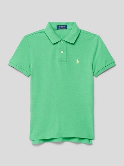 Polo Ralph Lauren Teens Koszulka polo o kroju slim fit z wyhaftowanym logo Zielony 1