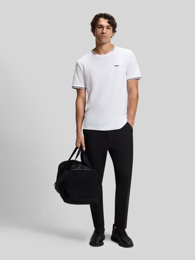 BOSS Green Regular Fit T-Shirt aus Baumwoll-Mix Modell 'TAUL' Weiss 1