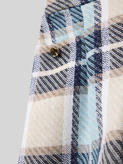 Mayoral Bermudy o kroju regular fit z dodatkiem wełny lana i nadrukiem na całej powierzchni Granatowy 2