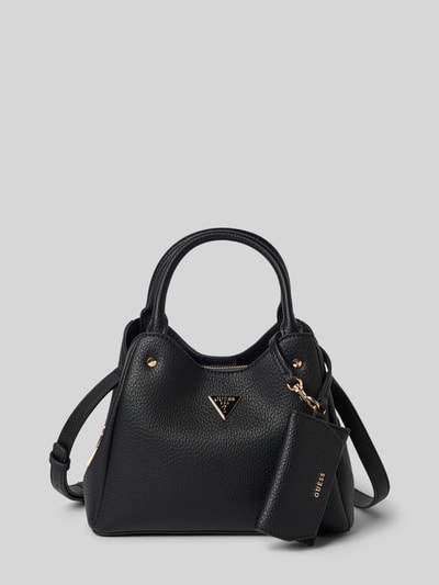 Produktfoto, Handtasche in Leder-Optik Modell 'LORELLA' von GUESS in Schwarz mit Logo-Detail, Magnetverschluss und Schulterriemen