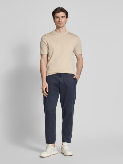 Lindbergh Relaxed Fit T-Shirt mit Rundhalsausschnitt Sand 1