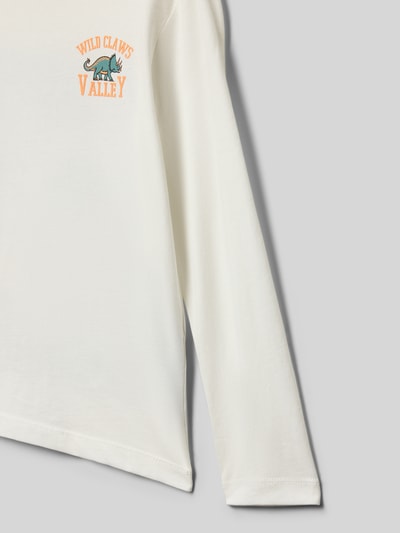 s.Oliver RED LABEL Regular Fit Langarmshirt aus reiner Baumwolle Offwhite 2