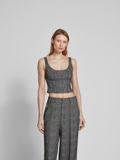 Staud Crop Top mit Reißverschluss Black 4