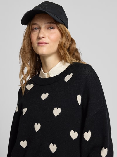 Noisy May Strickpullover mit Puffärmeln Modell 'CHARLOTT' Black 3