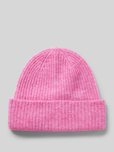 Selected Femme Beanie met brede rand, model 'MALINE' Felroze gemêleerd - 1