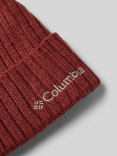 COLUMBIA Beanie mit Label-Stitching Modell 'WATCH' Bordeaux 2