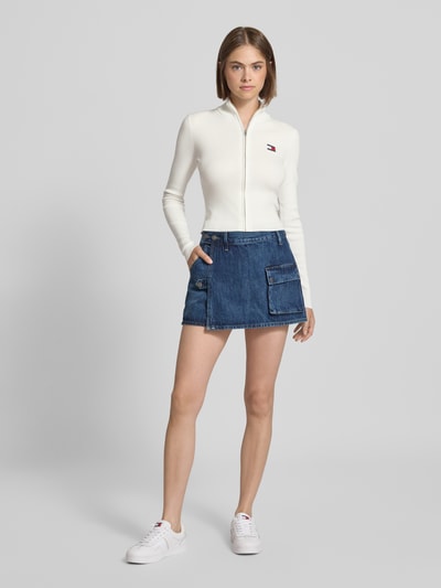 Tommy Jeans Slim fit cardigan met ritssluiting Offwhite - 1