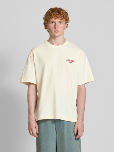 Only & Sons Loose fit T-shirt van puur katoen, model 'MALIK' Offwhite - 5