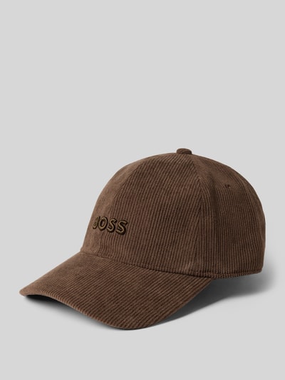 Produktfoto, braune Cap mit Label-Stitching Modell 'Zed-CO' von BOSS, Cordstruktur, dezente Stickerei, Herren Cap von BOSS
