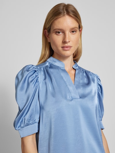 Neo Noir Blusenshirt mit V-Ausschnitt Modell 'Roella' Rauchblau 3