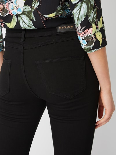 Review High waist skinny fit 5-pocketjeans  Zwart - 6