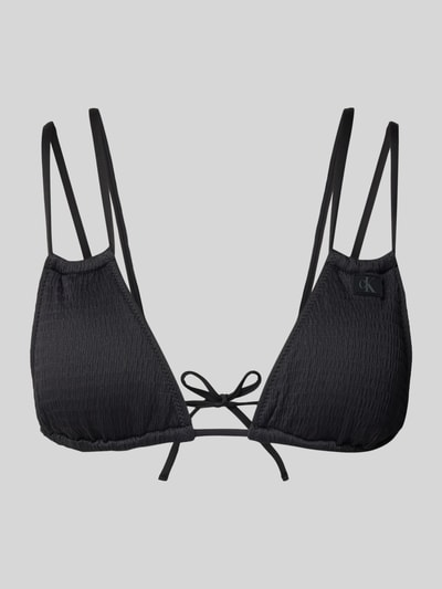 Calvin Klein Underwear Bikini-Oberteil mit Strukturmuster Modell 'TRIANGLE' Black 1