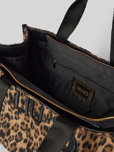 Liu Jo White Tote Bag mit Label-Detail Camel 5