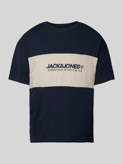 Jack & Jones T-Shirt mit Label-Print Modell 'LEGACY' Dunkelblau 2