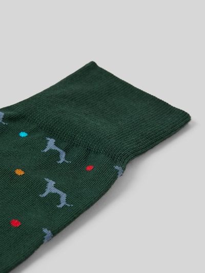 PAUL SMITH Socken mit Stukturmuster Modell 'HANK' Gruen 2