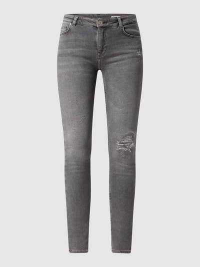 Review Skinny fit jeans met destroyed-effecten Antraciet - 2