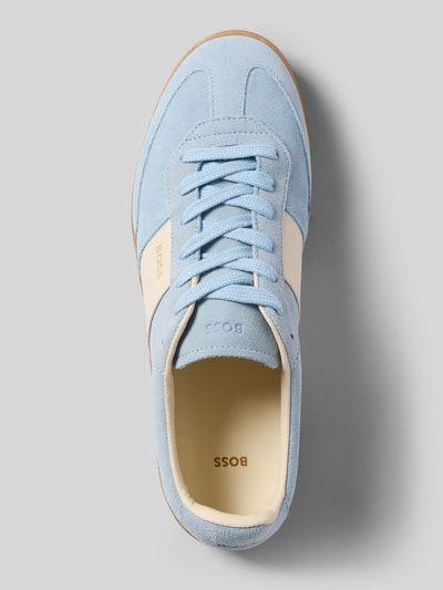 BOSS Low Top Sneaker aus echtem Rindsleder Modell 'BRENTA_TENN' Hellblau 3