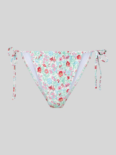 Produktfoto, Bikini-Slip mit seitlicher Schnürung Modell 'BAOMI' von Pieces im floralen Allover-Muster, Optik:Allover-Muster, Damen.