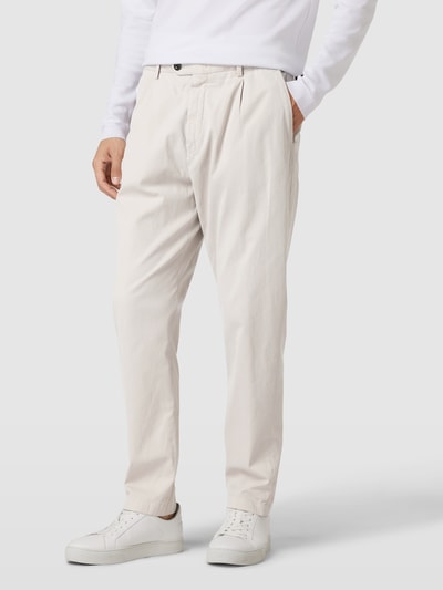 Windsor Stoffhose mit Bügelfalten Modell 'Flero' Offwhite 4