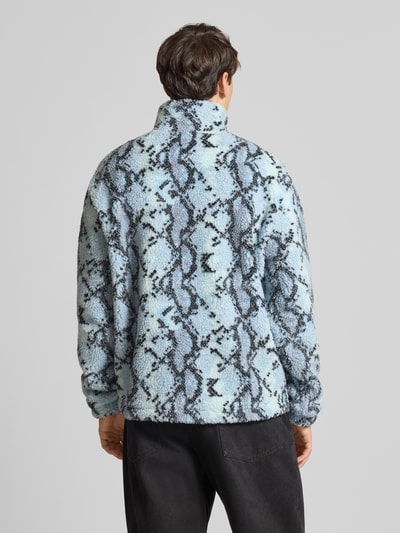 KARL KANI Fleecepullover met opstaande kraag en ritssluiting Zwart - 5