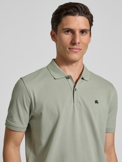 Lerros Poloshirt met labelstitching Lindegroen - 3