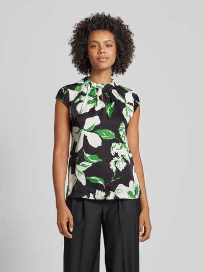 comma Blouse met plooien Groen - 4