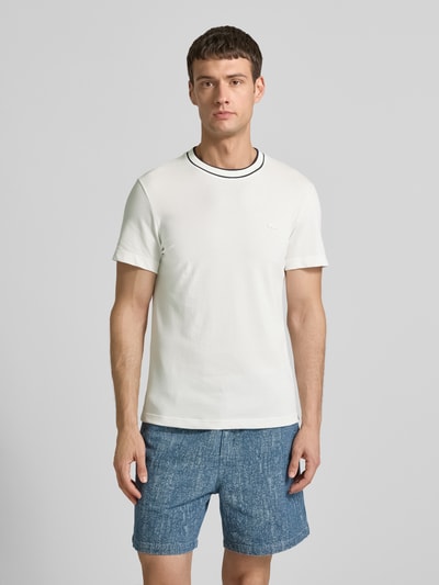 Lacoste Regular Fit T-Shirt aus Baumwoll-Mix Offwhite 4