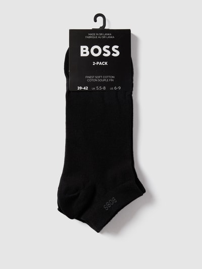 BOSS Sneakersokken met labelprint in een set van 2 paar Zwart - 3