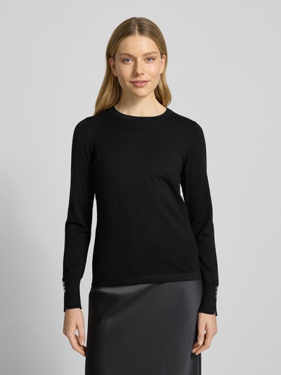 Christian Berg Woman Selection Gebreide pullover met ronde hals Zwart - 4
