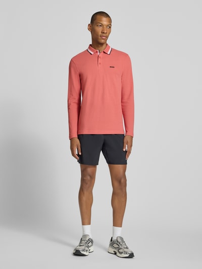 BOSS Green Regular fit poloshirt van puur katoen model 'Plisy' Felroze - 1