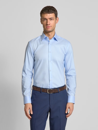 BOSS Regular fit zakelijk overhemd van viscose met kentkraag Bleu - 4