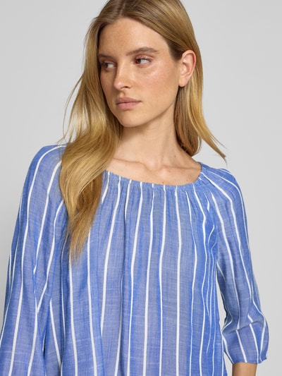 Christian Berg Woman Relaxed Fit Bluse mit Rundhalsausschnitt Dunkelblau 3