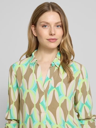 Betty Barclay Regular Fit Bluse mit V-Ausschnitt Oliv 3