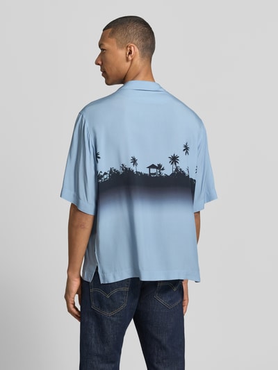 BOSS Orange Regular Fit Freizeithemd aus reiner Viskose Modell 'LAPISY' Hellblau 5