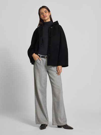 Brax Relaxed Fit Wolljacke mit weiten Ärmelabschlüssen Modell 'Dublin' Black 1