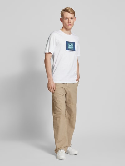 Jack & Jones T-shirt z nadrukiem z logo model ‘HUDSON’ Biały 1