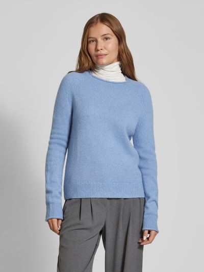 BOSS Orange Gebreide pullover met ribboorden, model 'FESPERANAS' Marineblauw - 4