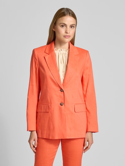 Marc Cain Blazer aus Leinen-Mix mit Pattentaschen Koralle 4
