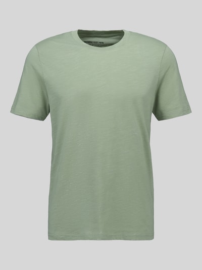 Produktfoto, Regular Fit T-Shirt mit Rundhalsausschnitt von MCNEAL in hellem Grün, reine Baumwolle, glatte Struktur, neutrale Ansicht.