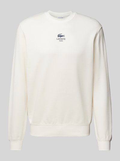 Lacoste Classic fit sweatshirt met logoprint, model 'HERITAGE' Offwhite - 2